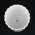 3-Piece White Ceramic Planter Pot Set with Fluted Design & Saucers