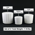3-Piece White Ceramic Planter Pot Set with Fluted Design & Saucers