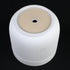 3-Piece White Stoneware Planter Pot Set with Vertical Line Texture