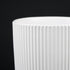 3-Piece White Stoneware Planter Pot Set with Ribbed Texture
