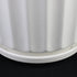 3-Piece White Ceramic Planter Pot Set with Fluted Design & Saucers