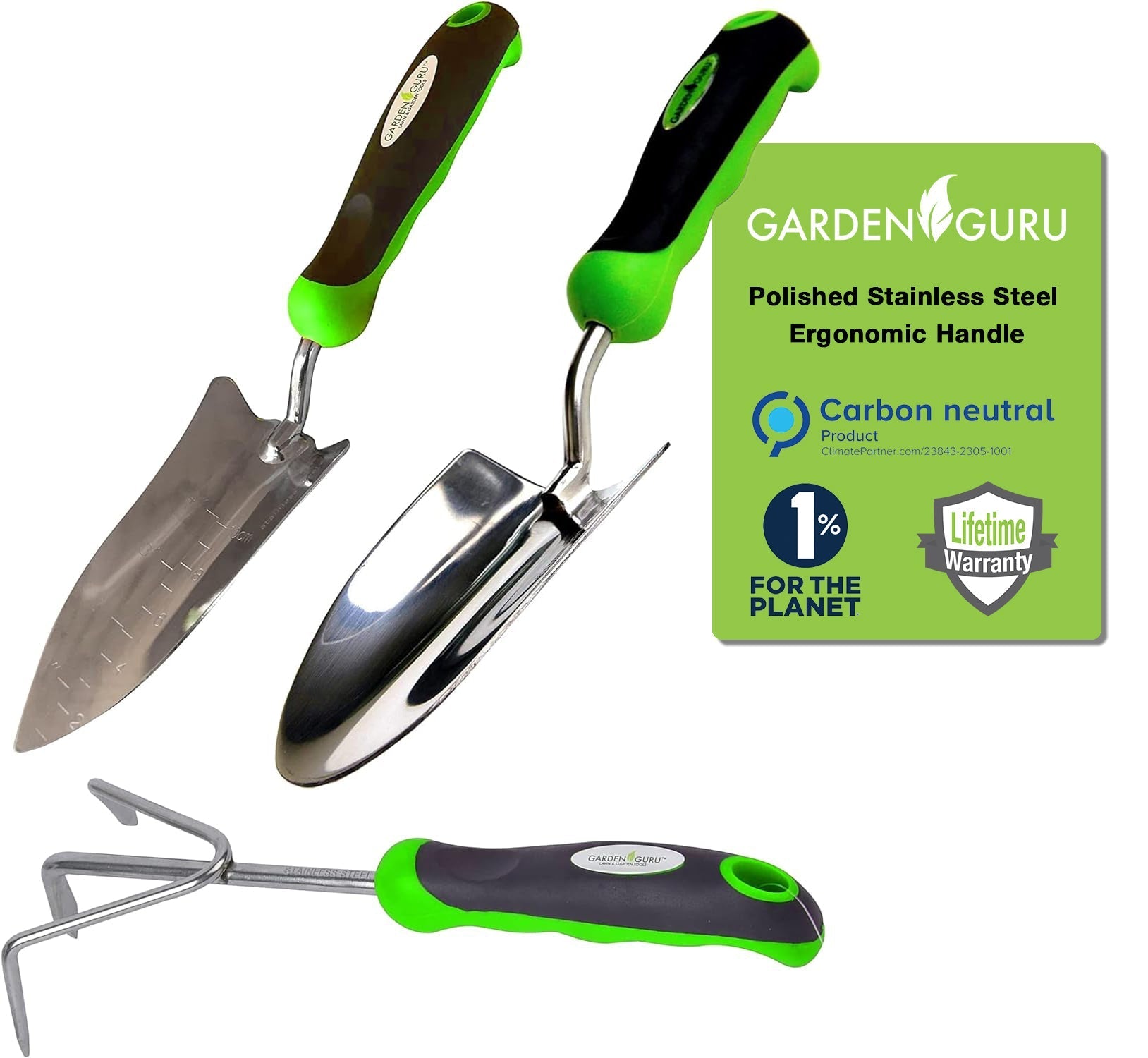 Stainless Steel 3pc Gardening Tool Set