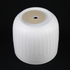 3-Piece White Stoneware Planter Pot Set with Vertical Groove Texture