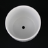 3-Piece White Stoneware Planter Pot Set with Vertical Groove Texture