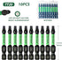T20 Impact Screwdriver Bit Set, 10 Pieces 2”S2 Steel Magnetic #20 Torx Tips Power Driver Bit Set with Organizer Case