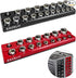 1/2" Magnetic Socket Organizer Set, 2-Piece SAE & Metric Socket Holder Kit,，Tools tray， holds 35 Deep and Shallow 1/2" Sockets, attaches to steel box/tool cart (sockets not included)