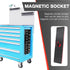 1/2" Magnetic Socket Organizer Set, 2-Piece SAE & Metric Socket Holder Kit,，Tools tray， holds 35 Deep and Shallow 1/2" Sockets, attaches to steel box/tool cart (sockets not included)