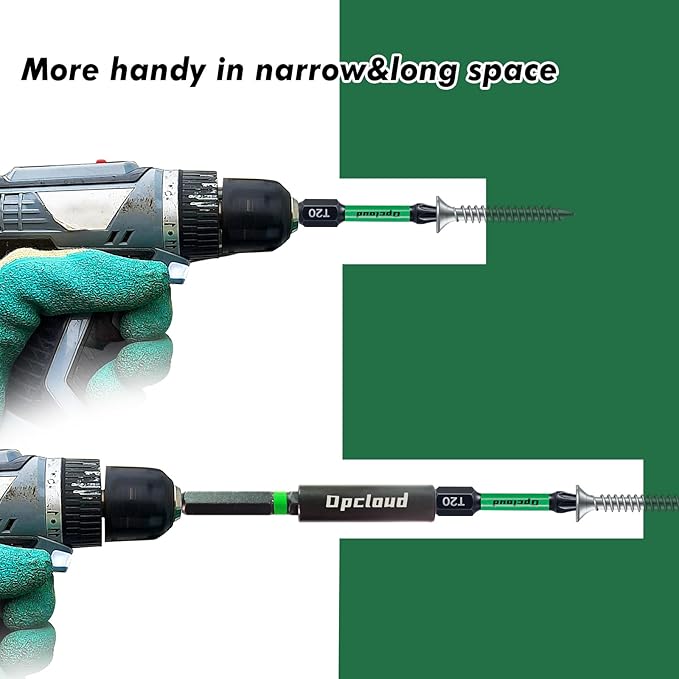 T20 Impact Screwdriver Bit Set, 10 Pieces 2”S2 Steel Magnetic #20 Torx Tips Power Driver Bit Set with Organizer Case