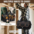 16.5-Inch Heavy Duty Tool Bags for Men, 34-Pockets Large Tool Bag with Adjustable Shoulder Strap, Portable Tool Bag Organizer for Electricians Mechanics Carpenters Construction Workers HVAC