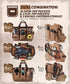 ARCFOX 14 Inch Portable Electrician Tool Bag 21 Pockets - Heavy Duty 16OZ Canvas Tool Bags Organizer with Wide Mouth & Adjustable Shoulder Strap for HVAC, Mechanics, Maintenance, UTV-Effortless Carry
