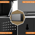 Coolsun Metal Wall Cabinet, Garage Wall Cabinet with Up-Flip Door, 19.7" H Wall Mounted Metal Storage Cabinet for Kitchen,Garage,Basement,Ware House Assembly Required (Black Gray 31.5" W)
