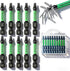 T20 Impact Screwdriver Bit Set, 10 Pieces 2”S2 Steel Magnetic #20 Torx Tips Power Driver Bit Set with Organizer Case