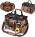 ARCFOX 14 Inch Portable Electrician Tool Bag 21 Pockets - Heavy Duty 16OZ Canvas Tool Bags Organizer with Wide Mouth & Adjustable Shoulder Strap for HVAC, Mechanics, Maintenance, UTV-Effortless Carry