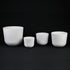 4-Piece White Plastic Round Planter Pot Set – Minimalist Modern Design