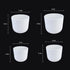 4-Piece White Plastic Round Planter Pot Set – Minimalist Modern Design